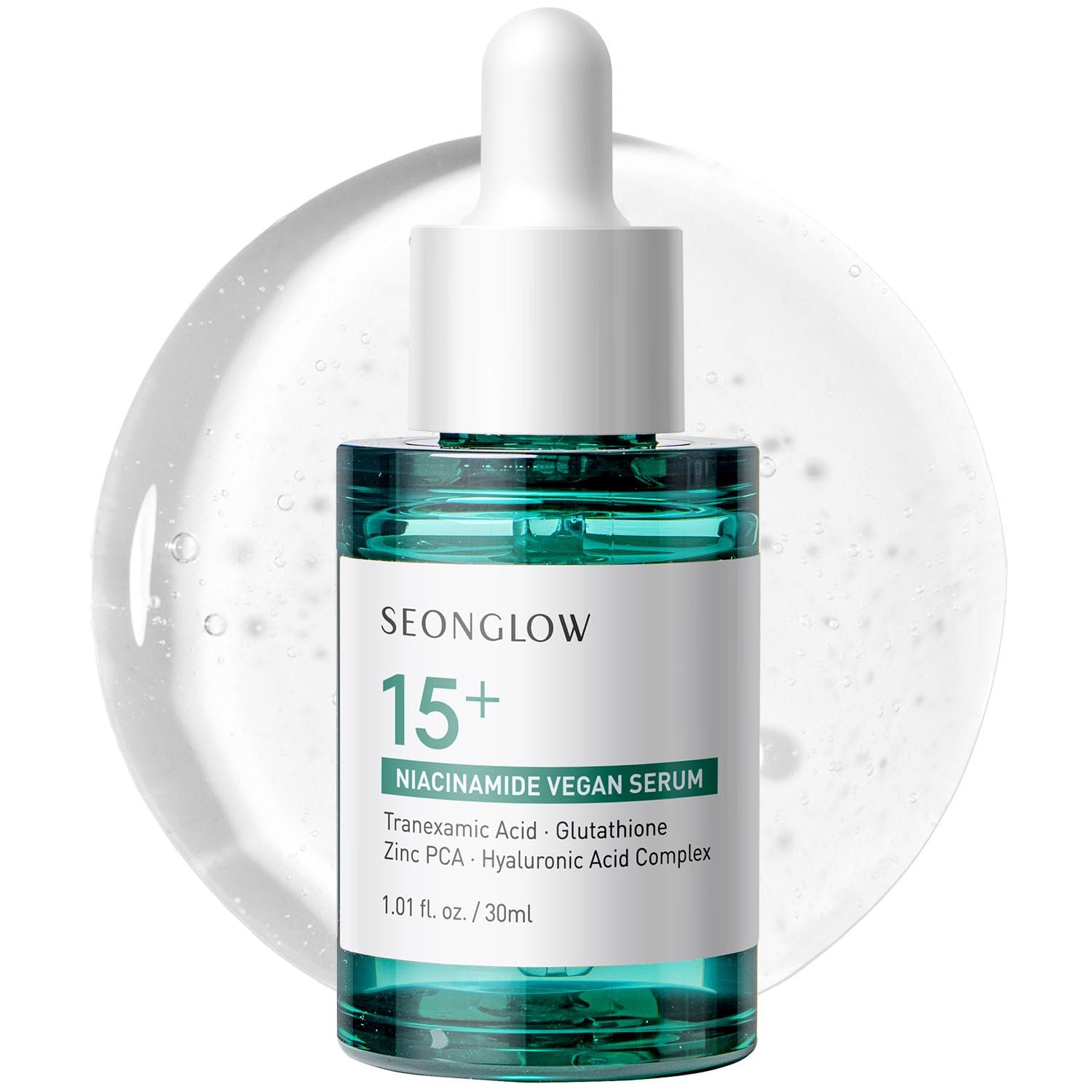 15% Vegan Niacinamide+ 3% Tranexamic Acid Serum: Korean Skin Care Niacinamide serum – Pore Minimizer for Face, Glutathione, Zinc PCA, 1.01 fl.oz.(30ml)