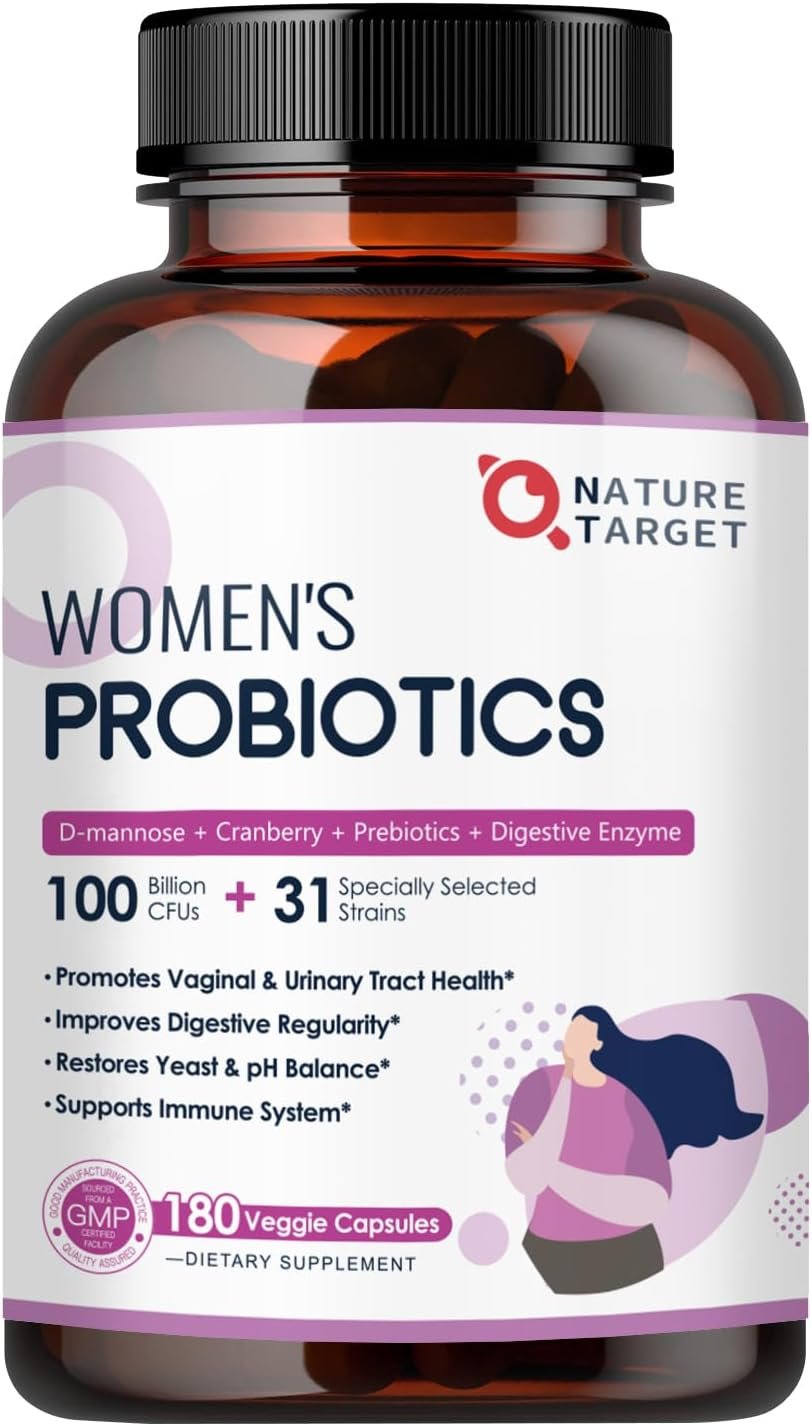 NATURE TARGET Women’s Probiotic, 100 Billion CFU, 31 Strains, 90 Servings