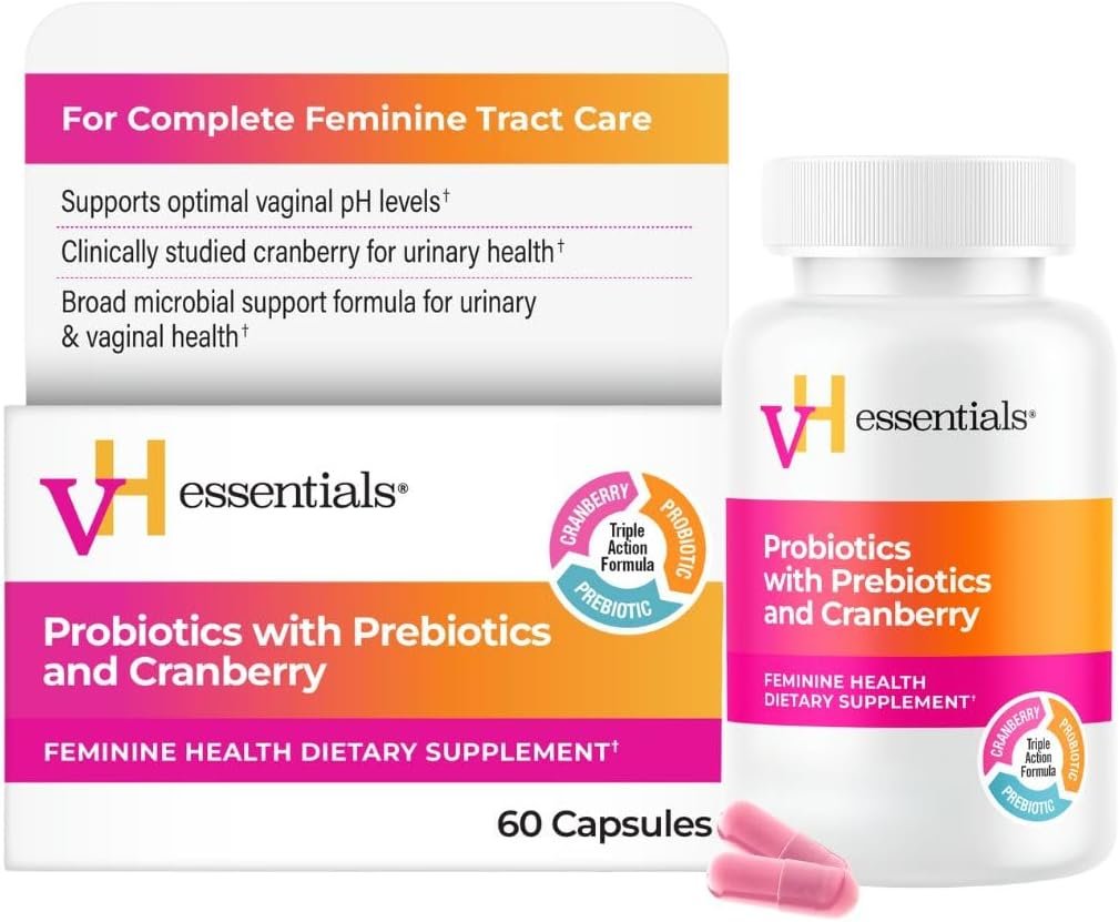 vH Essentials Probiotics for Women with Prebiotics and Cranberry, 60 Ct