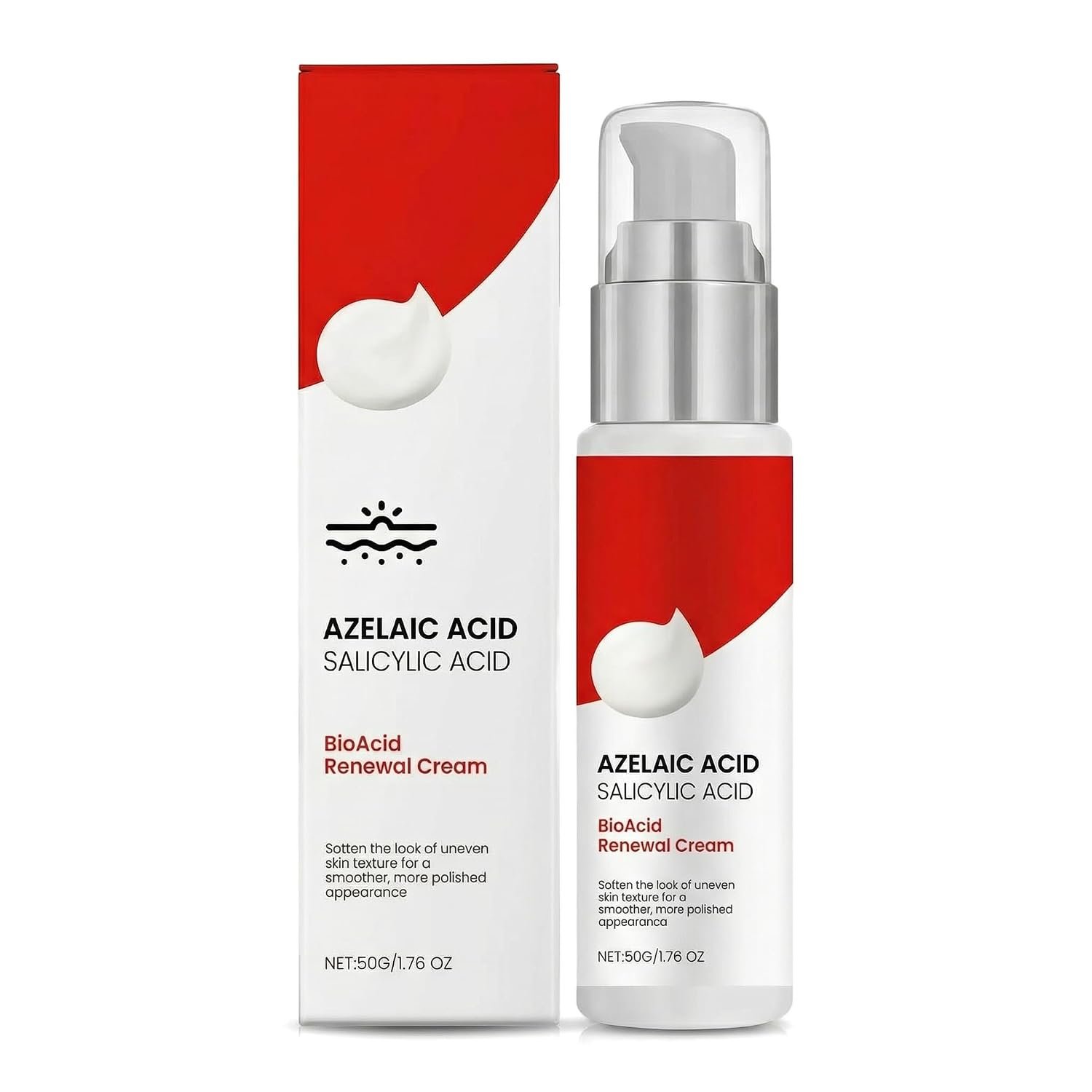 10% Azelaic Acid Acne Spot Treatment Cream for Face – Redness-Reducing, Soothing Moisturizer for Sensitive & Acne-Prone Skin, Teens & Adults, 1.6 oz