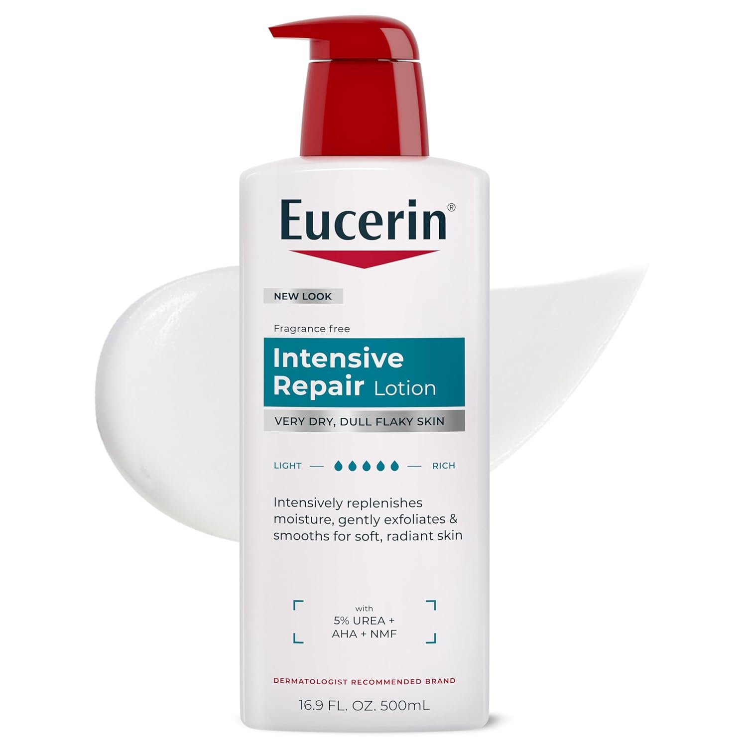 Eucerin Intensive Repair Body Lotion with Urea, AHA and NMF, 16.9 FL OZ