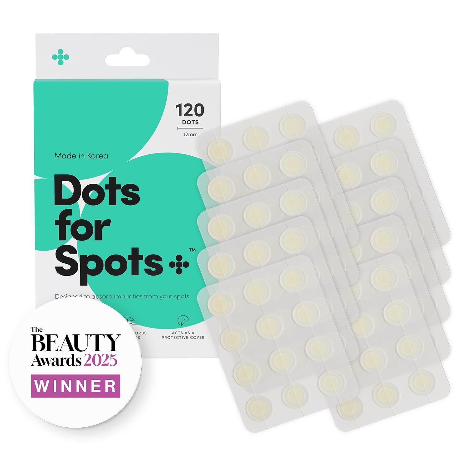 Dots for Spots Acne Pimple Patch For Face, Fast Acting, Translucent Hydrocolloid Zit Pimple Patches that Unclog Pores, Korean Skincare, Vegan, Cruelty Free – (120 count)