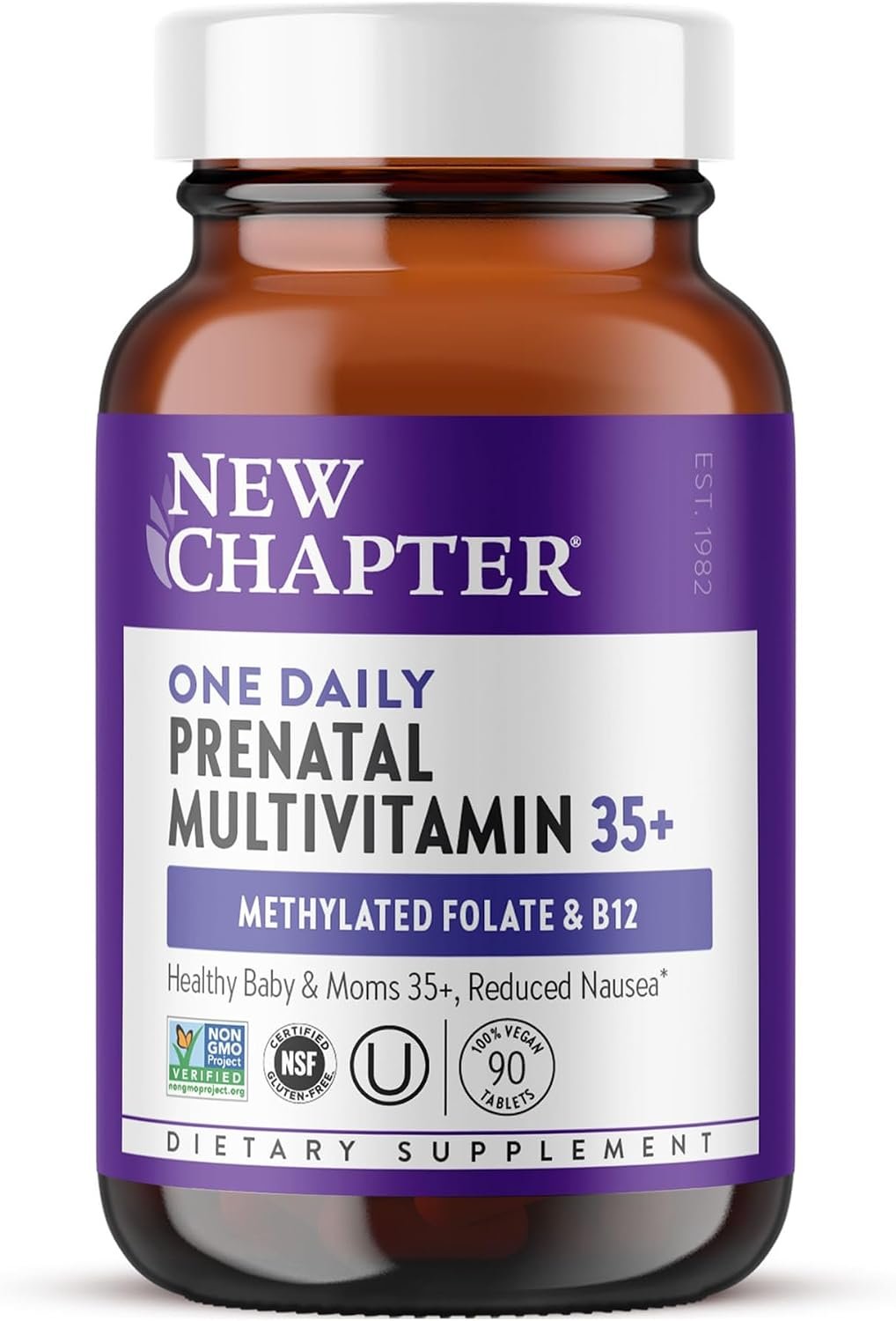 New Chapter One Daily Prenatal Multivitamin 35+, 90 Count