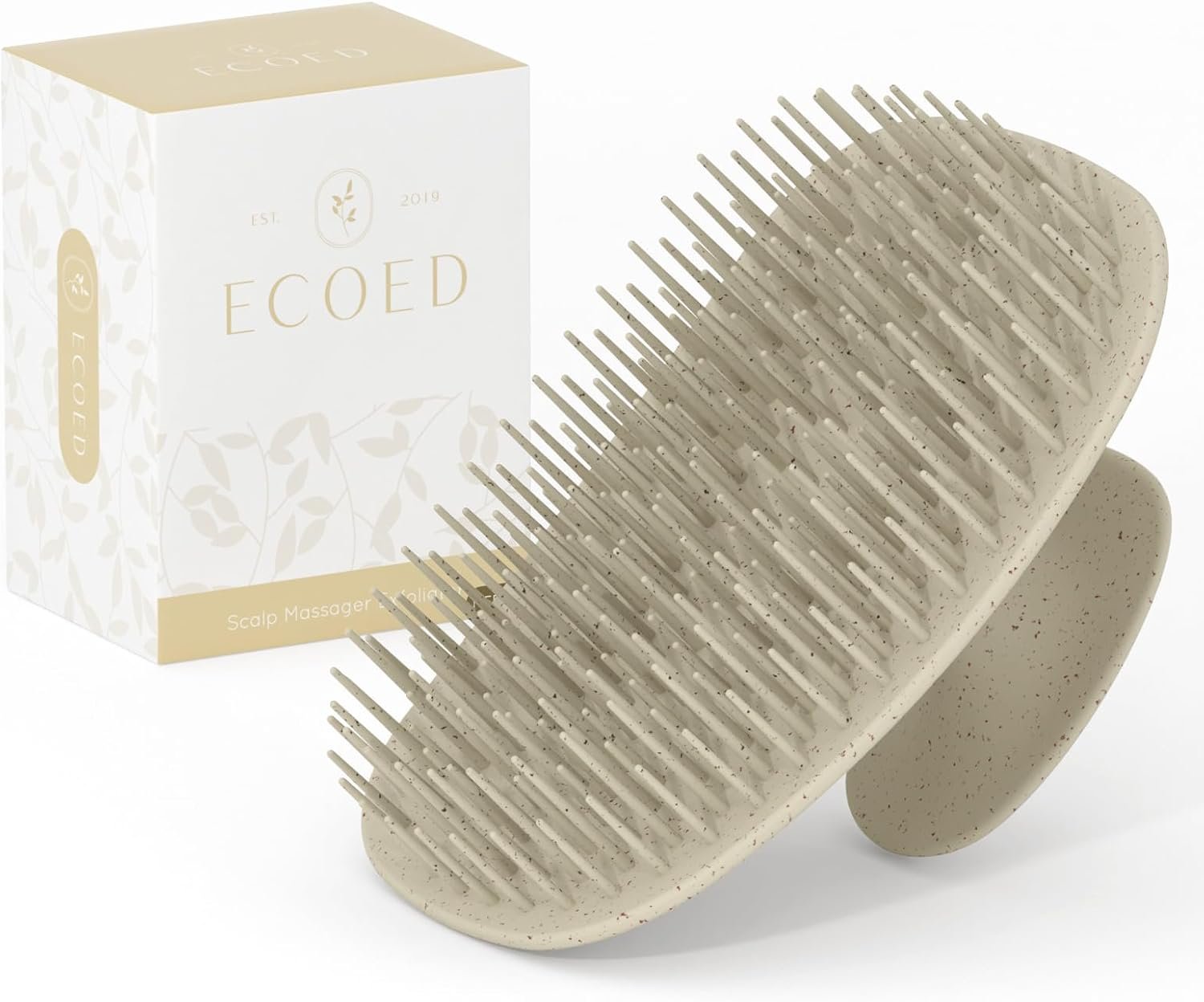 Scalp Massager Shampoo Brush, Scalp Scrubber & Exfoliator (Natural)