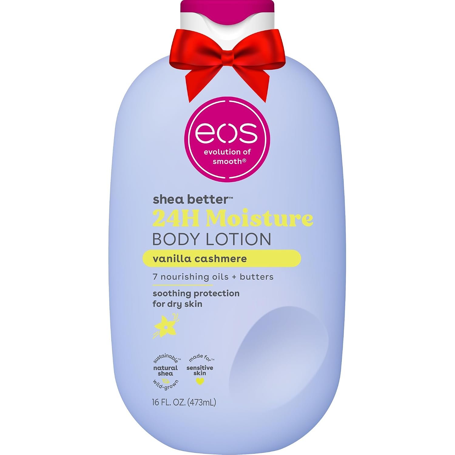 eos Shea Better Body Lotion- Vanilla Cashmere,  24-Hour Moisture, 16 fl oz