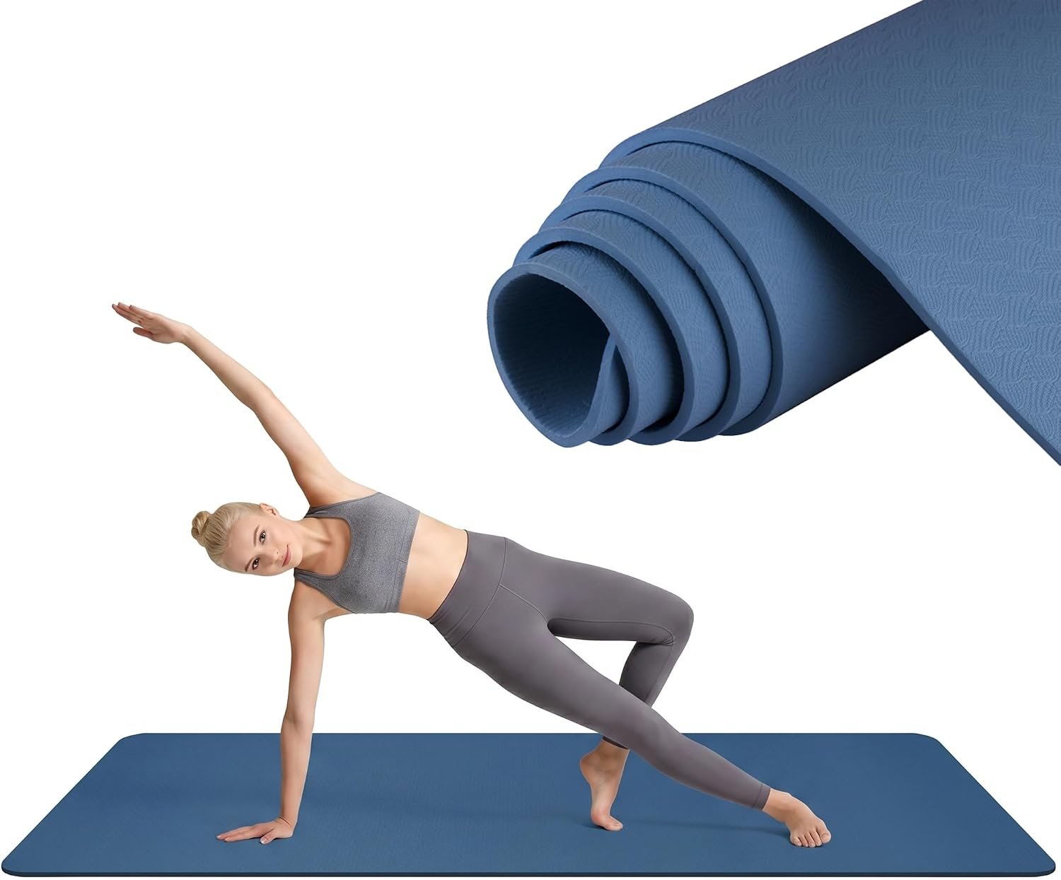 Yoga Mat 72″ x 24″ x 6mm – Non Slip Exercise Mat