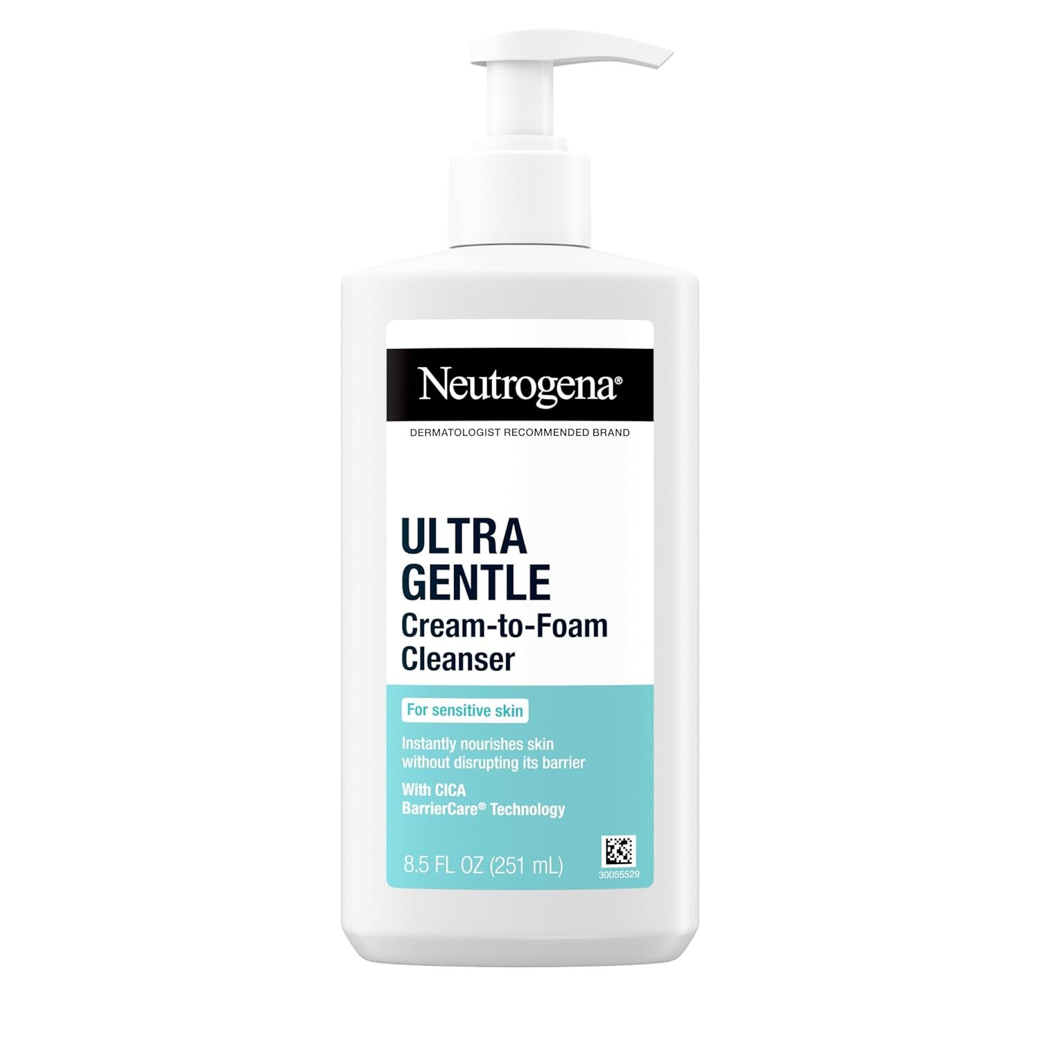 Neutrogena Ultra Gentle Cream-to-Foam Daily Facial Cleanser, 8.5 oz