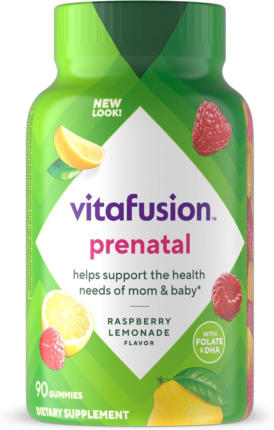 Vitafusion Prenatal Vitamin Gummies for Women | 90 Count | Folate & DHA