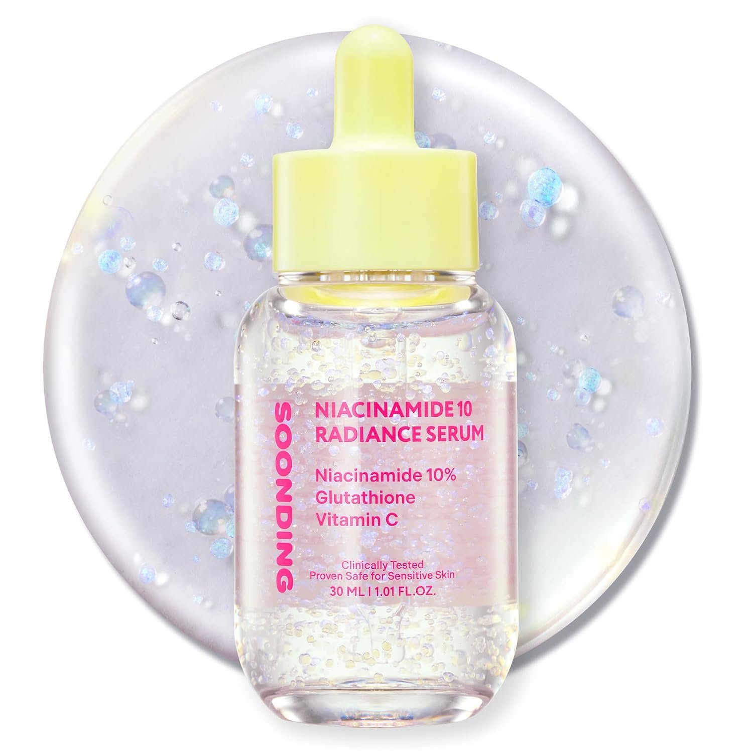 Niacinamide 10% Radiance Serum with Vitamin C Capsules & Glutathione, Dark Spot Care for Uneven Skin Tone, Pores & Texture, Lightweight Hydration, Korean Skin Care, 1.01 fl oz / 30ml