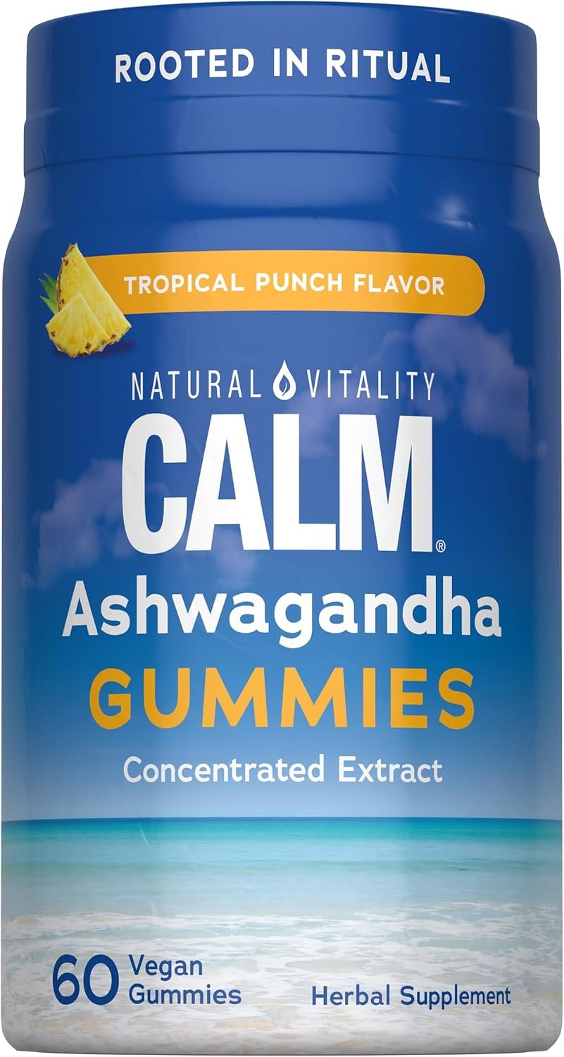Natural Vitality Calm Ashwagandha Gummies | Tropical Punch Flavor