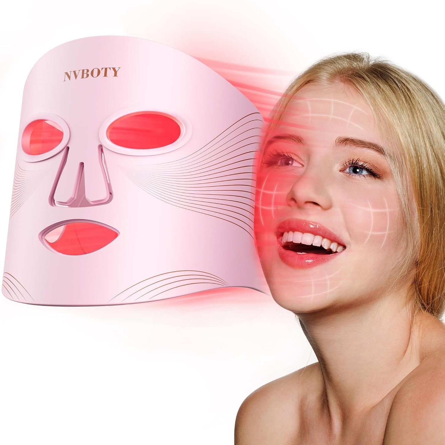 Red Light Therapy for Face, 4 Modes, 2000mAh Remote, 100*4 LEDs