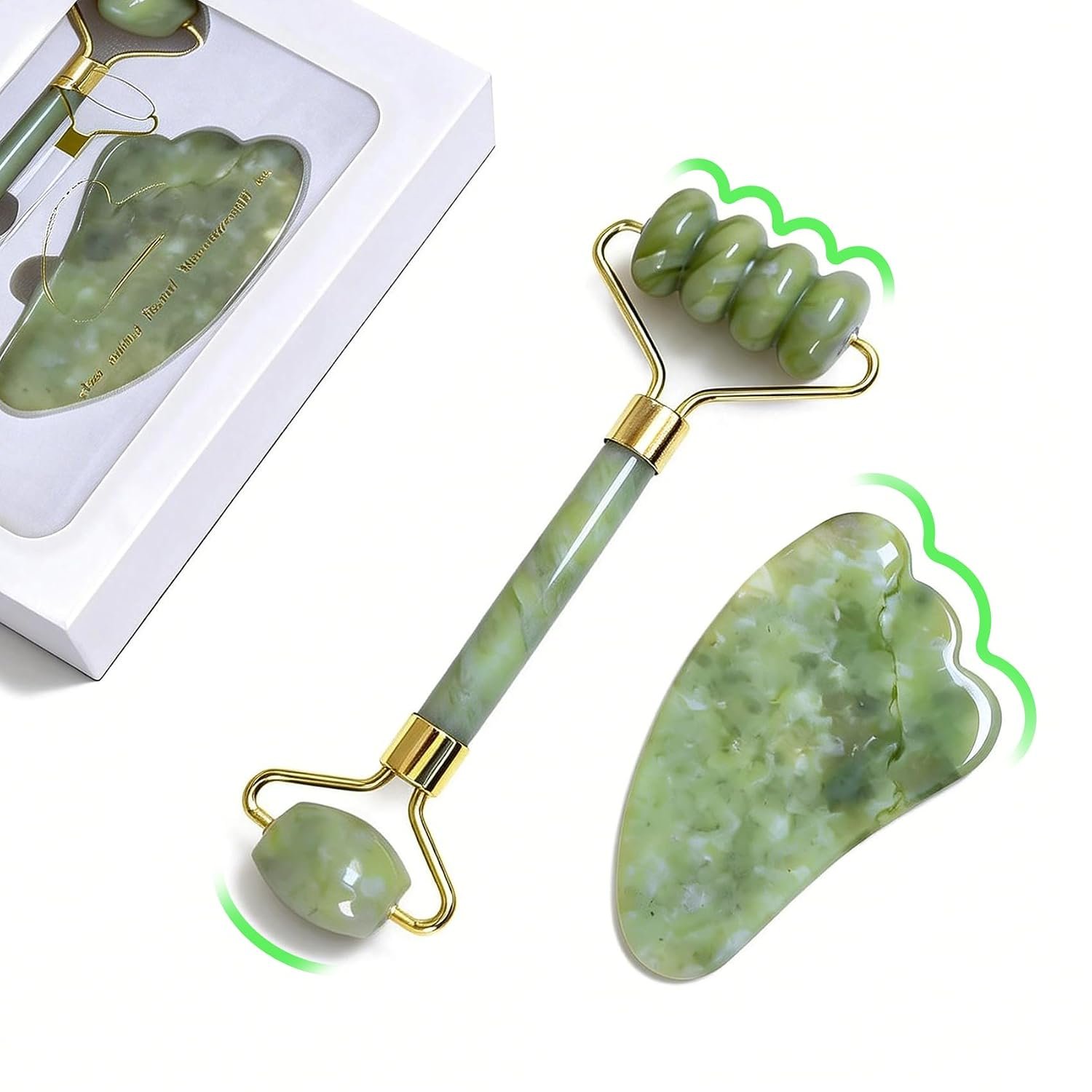 Gua Sha Facial Tools Face Roller and Gua Sha Set for Men Women