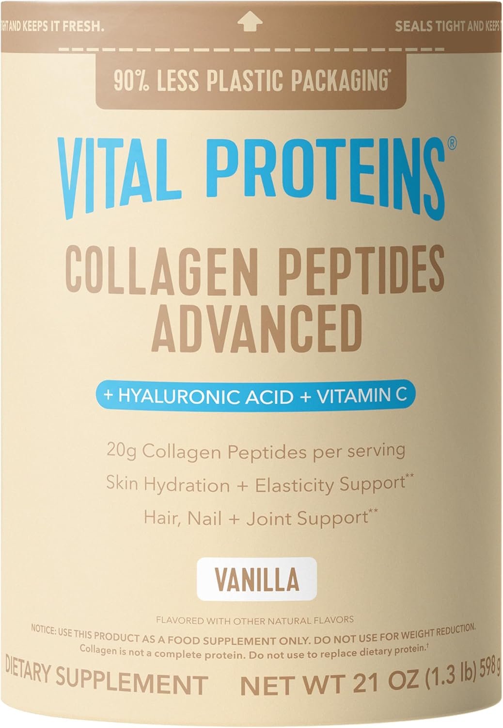 Vital Proteins Collagen Peptides Advanced, Vanilla, 21oz