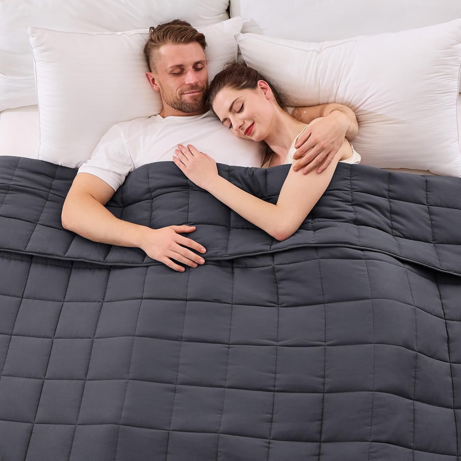 Yescool King Size Weighted Throw Blanket for Adults 20lbs, 88” x 104”, Grey