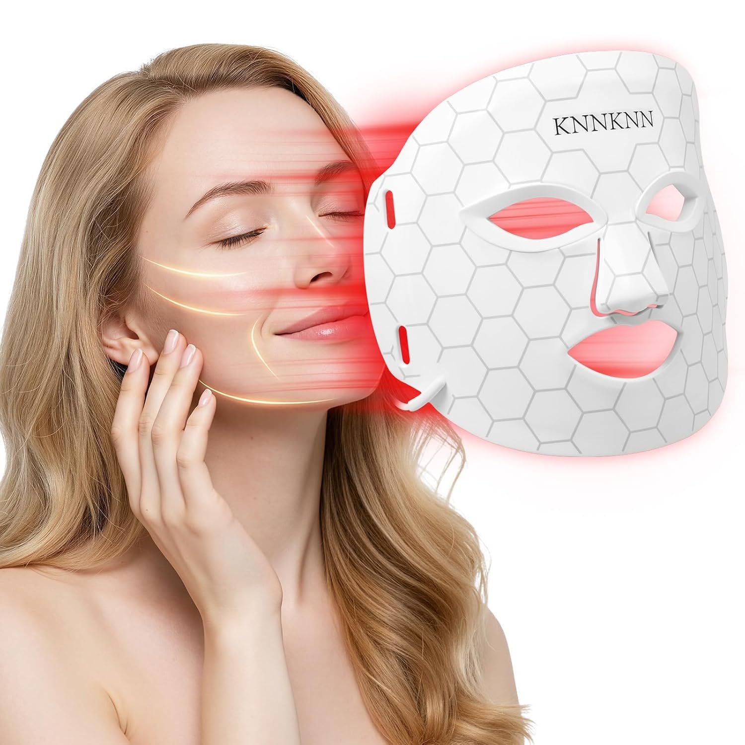 850nm NIR 660nm Red Light Therapy Mask for Face, Blue LED Light Therapy Mask, 2600mAH Rechargeable Battery, Results in 4 or More Weeks, Facial Skincare Mask at Home