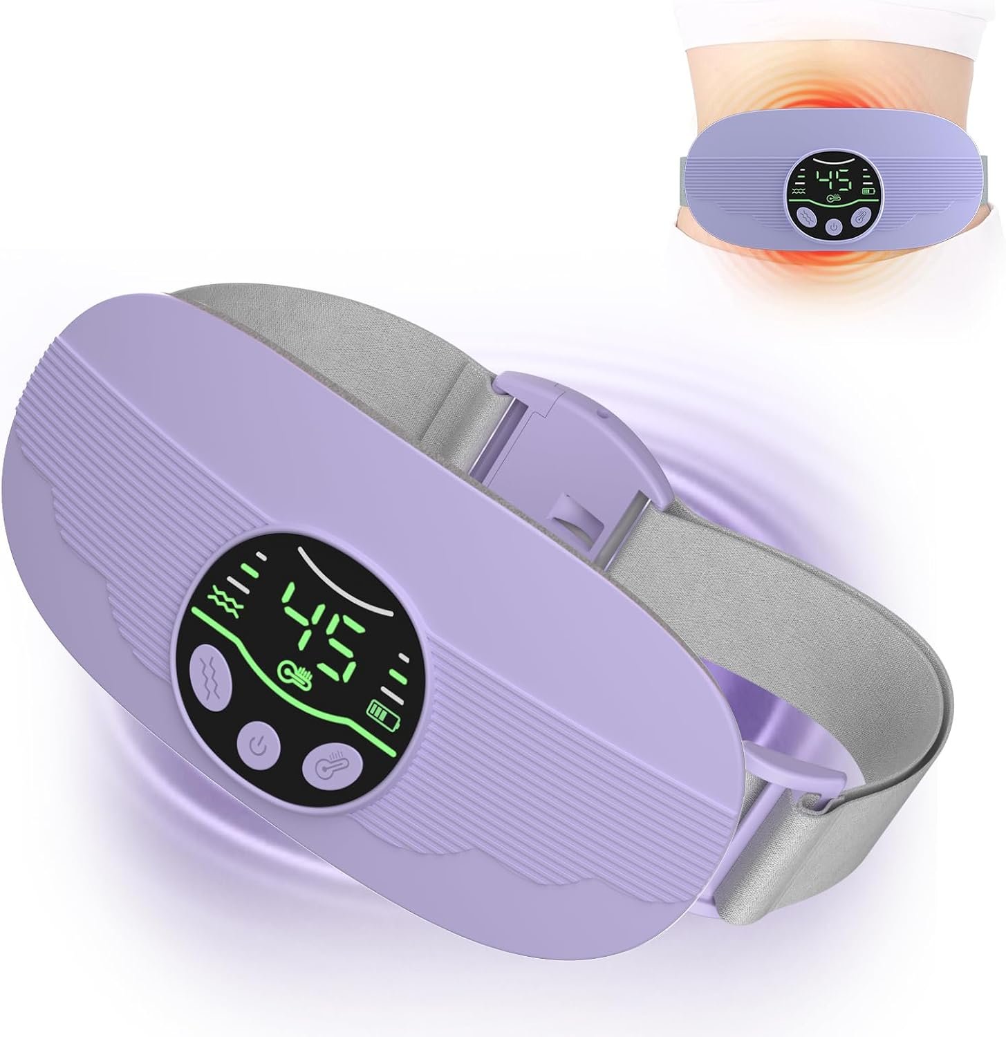 HOTBAG Cordless Heating Pad for Cramps Purple