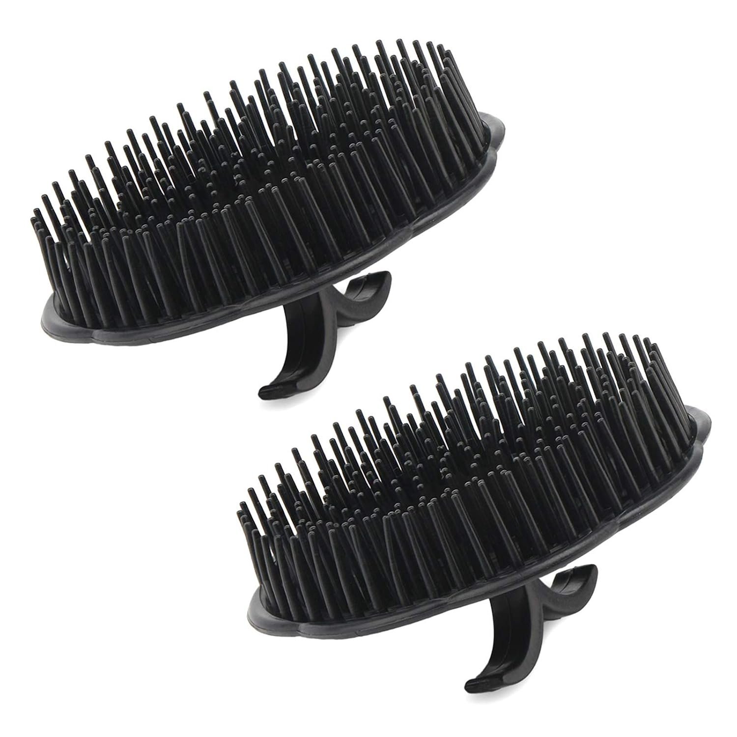 Segbeauty 2pcs Scalp Massage Shampoo Brush, Massage Hair Brush Floriated Shower Comb for Deep Cleaning Hair Men’s Hand Brush Growth Beard Brush Pet Grooming Brushes (Black)