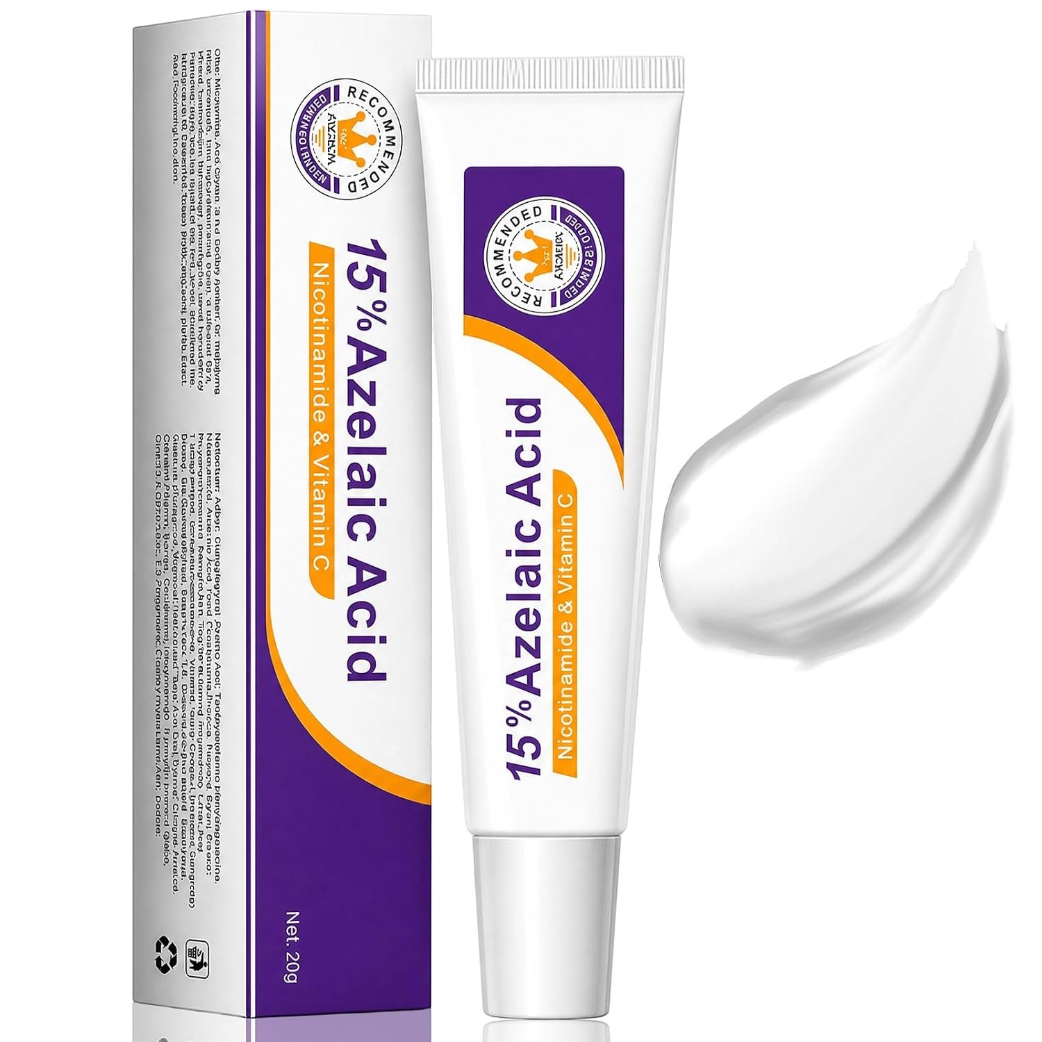 Vevivia Azelaic Acid 15% Facial Care Cream, Nicotinamide & Centella, 1 Pack