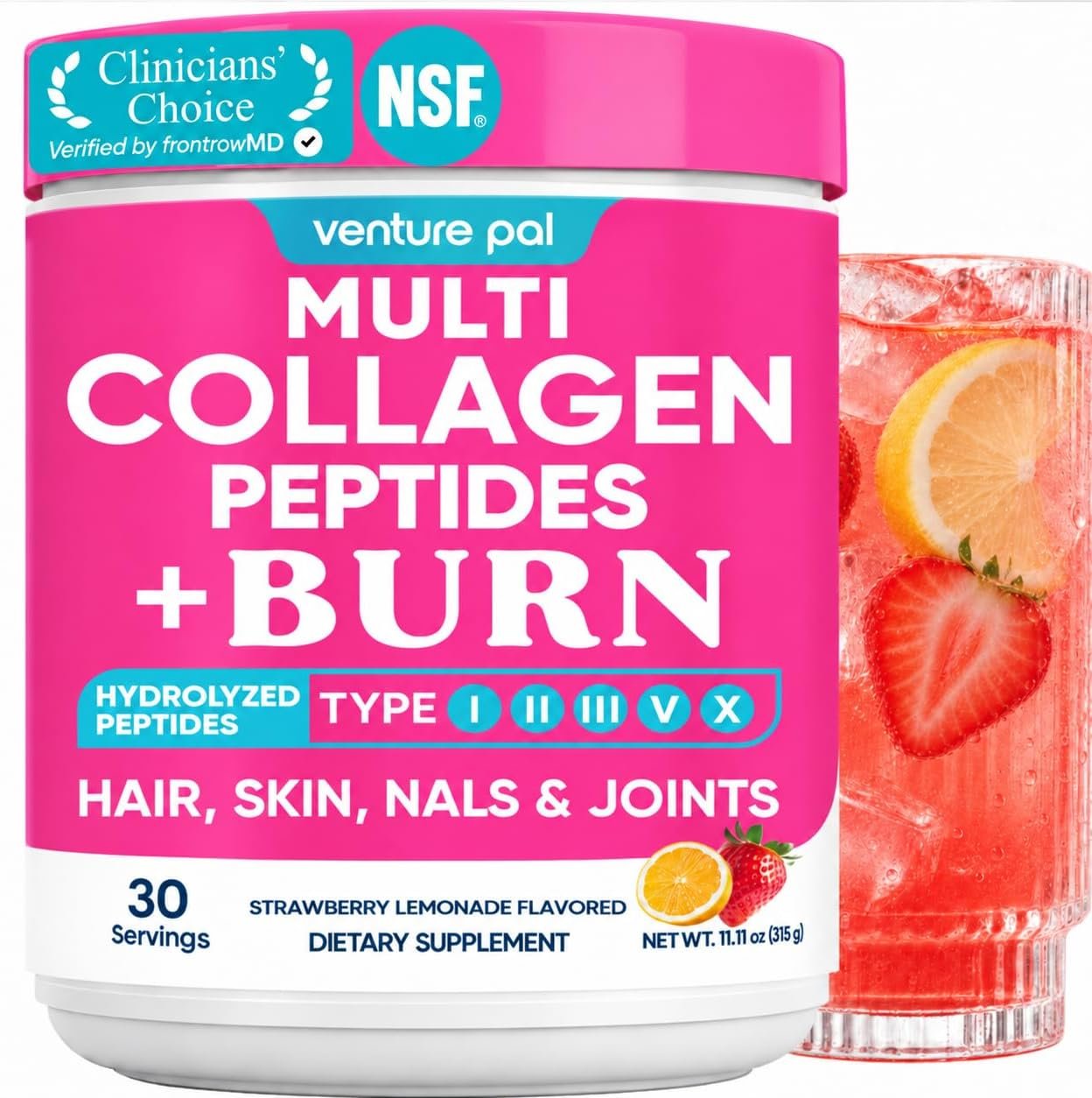 Multi Collagen Peptides Powder Types I II III V X – Hydrolyzed Collagen