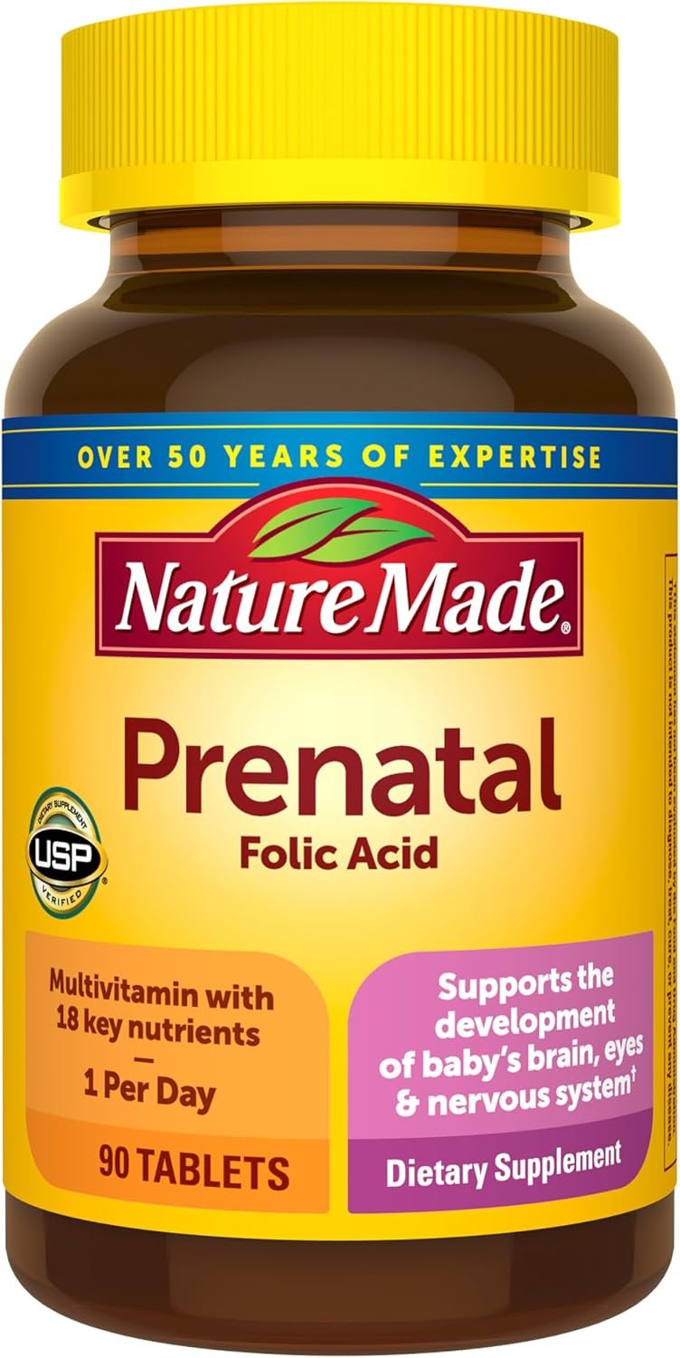 Nature Made Prenatal Multivitamin with Folic Acid, 90 Tablets