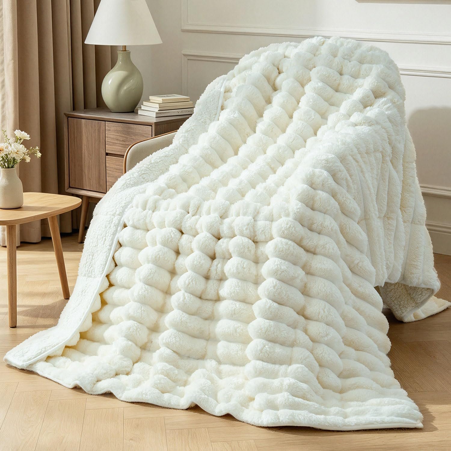 Weighted Blanket for Adults, Queen Size 60 x 80 Inches, 15 lbs