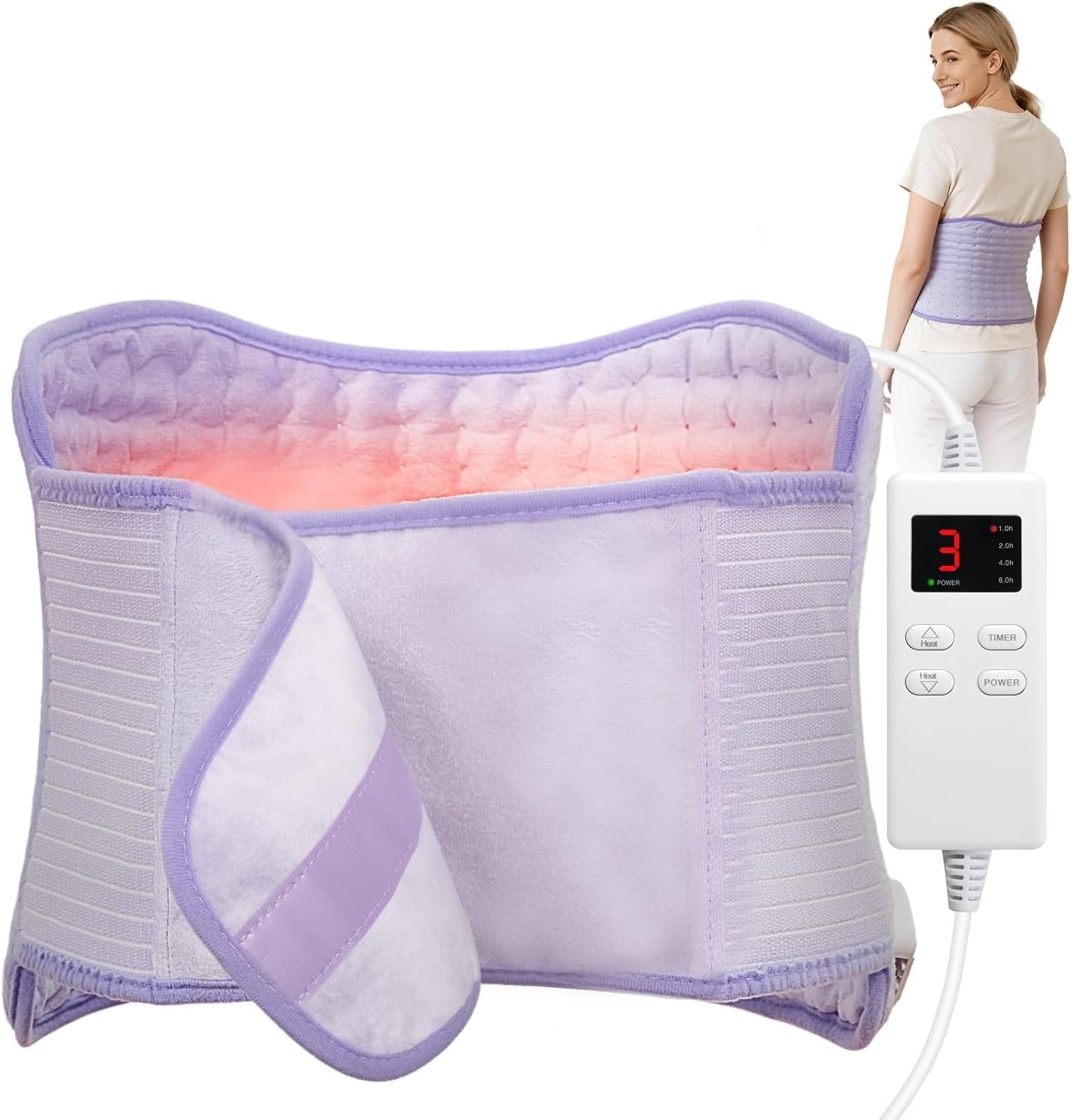 Christmas Gift for Mom & Women, Heating Pad for Period Cramps & Back Pain