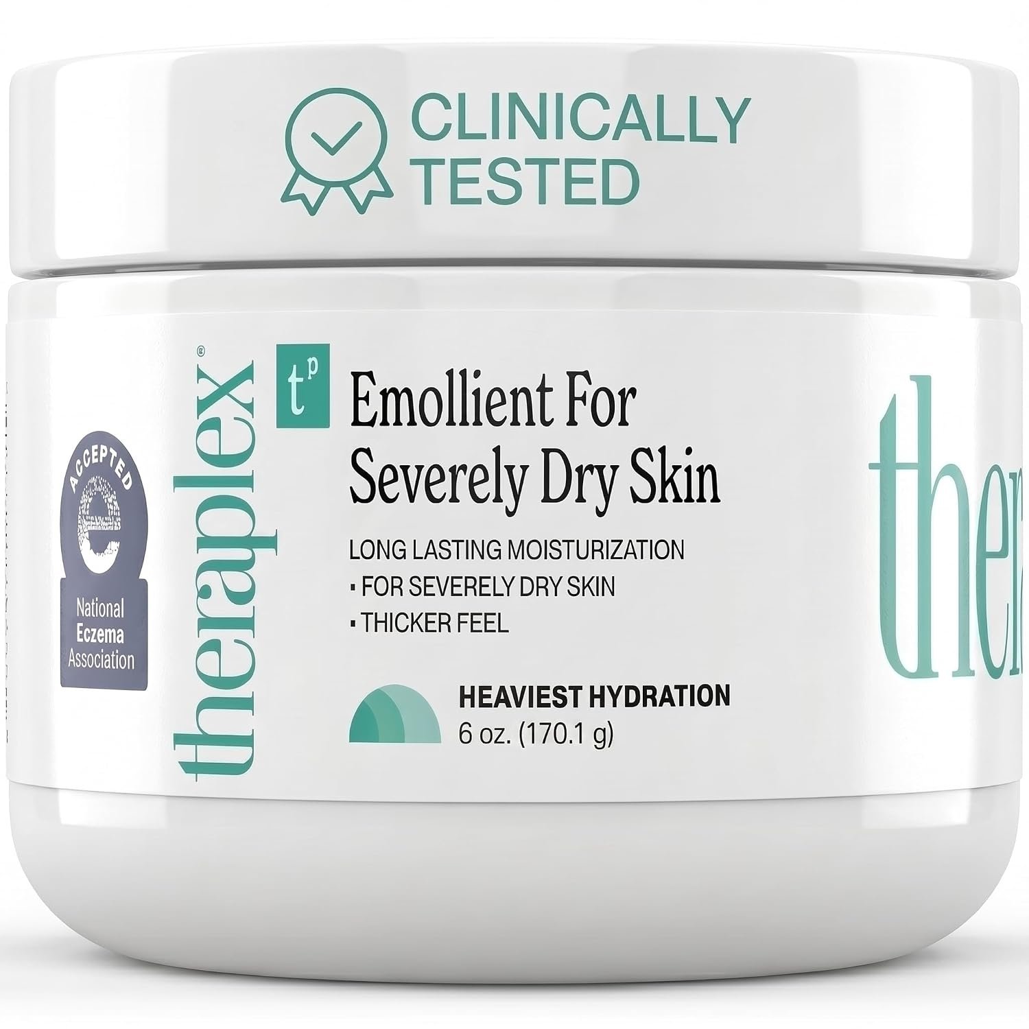 THERAPLEX Emollient Cream for Dry Skin – No Parabens or Preservatives, Noncomedogenic, Fragrance-free, Dermatologist Recommended – Long-lasting Moisturizing Cream and Heaviest Hydration (6 Oz)