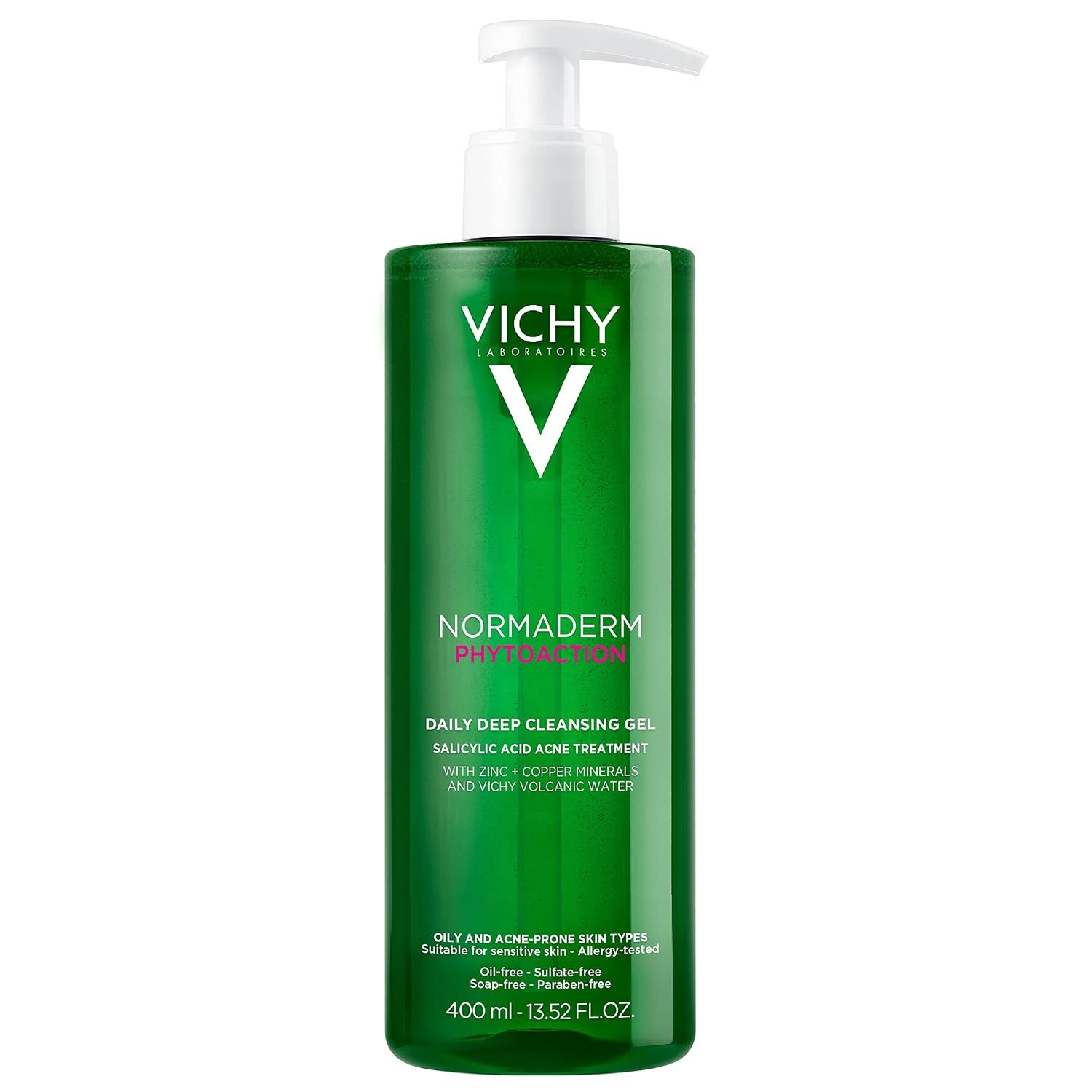 VICHY Normaderm Daily Acne Face Wash, 0.5% Salicylic Acid Cleanser