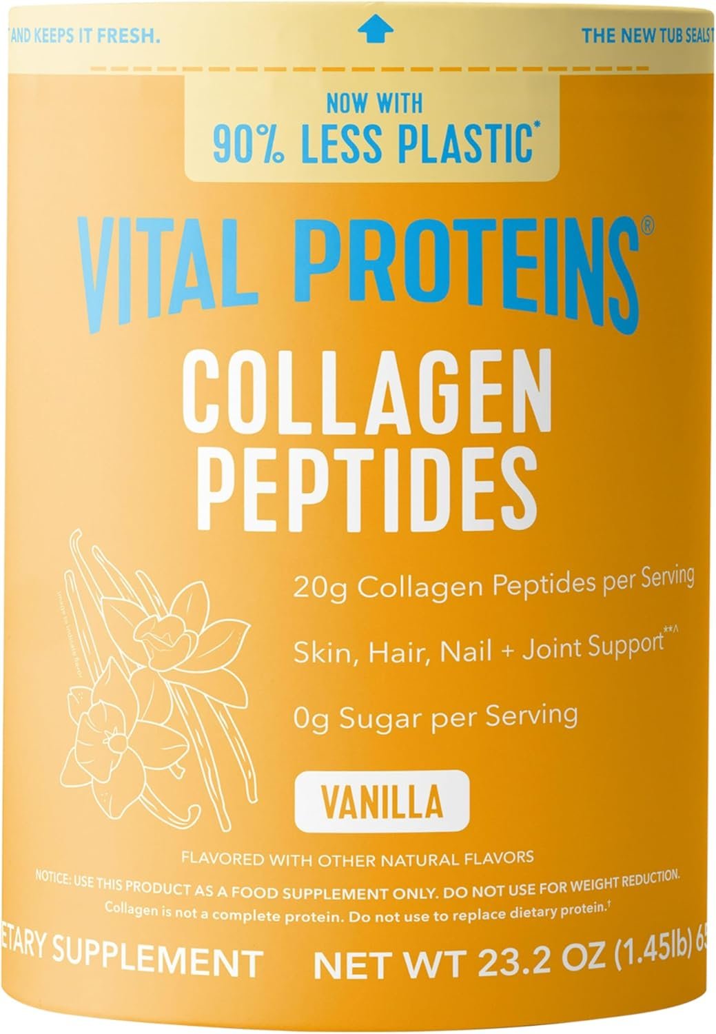 Vital Proteins Collagen Peptides Powder, Vanilla, 23.2oz