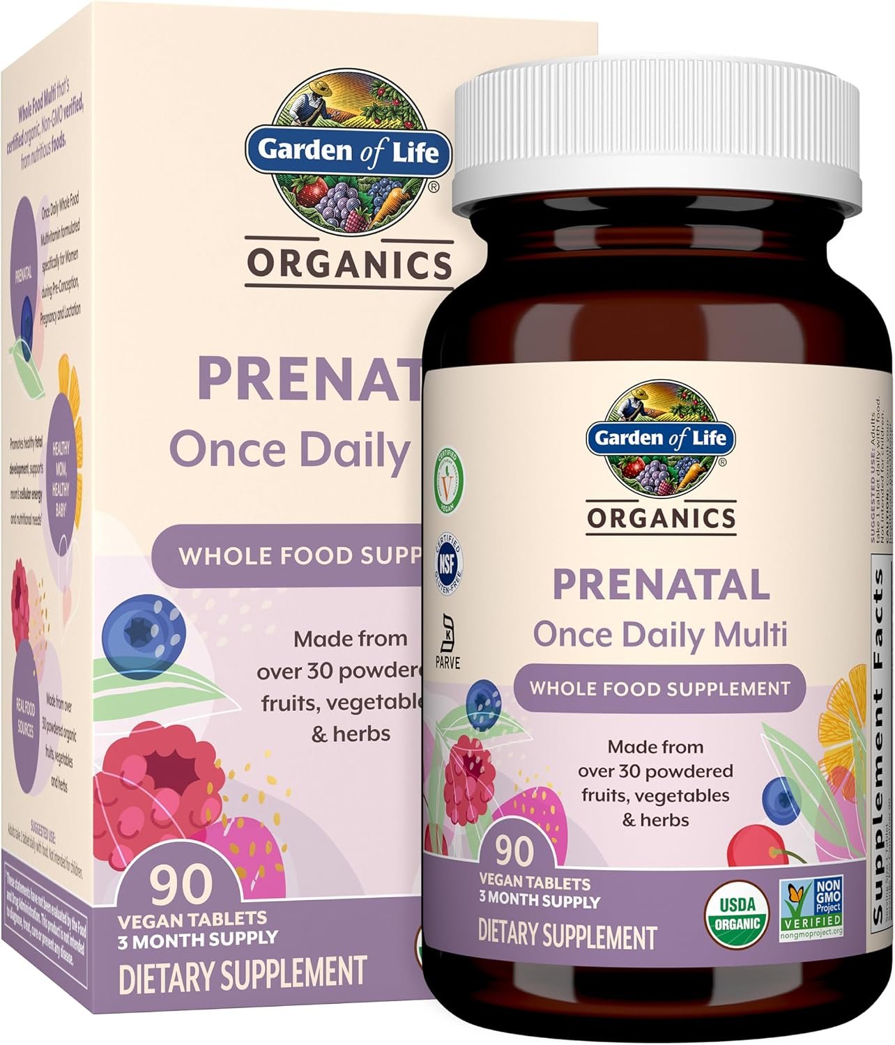 Garden of Life Organics Prenatal Once Daily Multivitamin, 90ct