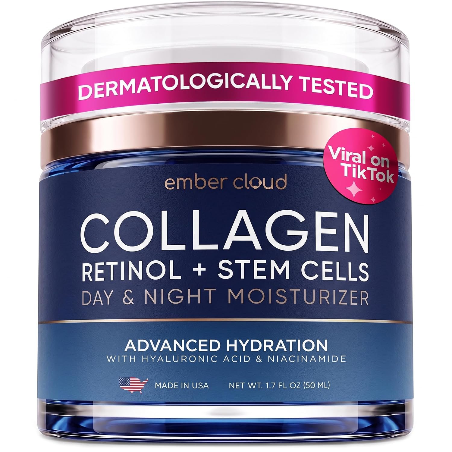 Collagen Face Cream Night Moisturizer Stem Cells Retinol Anti Aging Effect