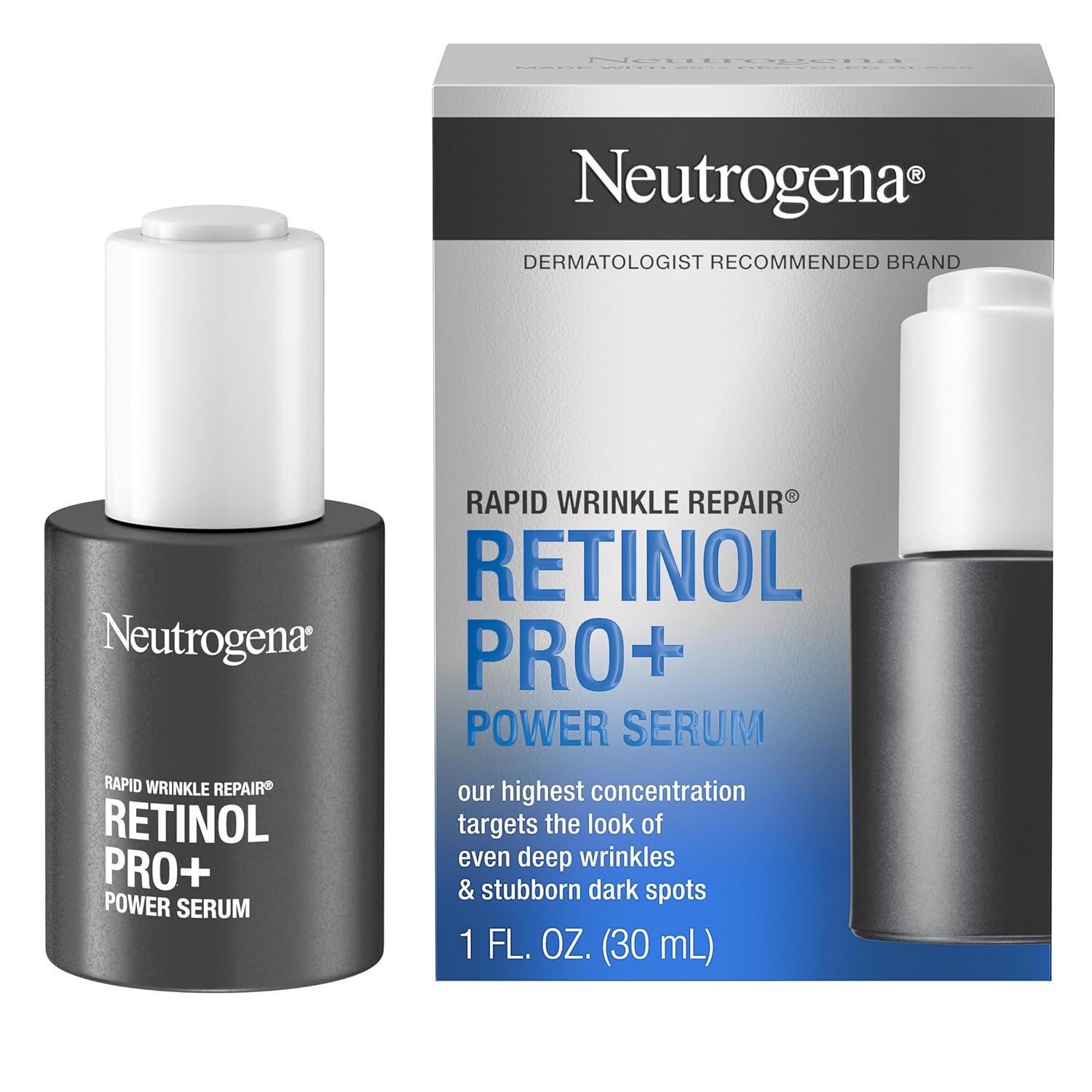 Neutrogena Rapid Wrinkle Repair Retinol Pro+ Power Facial Serum, 1 fl oz