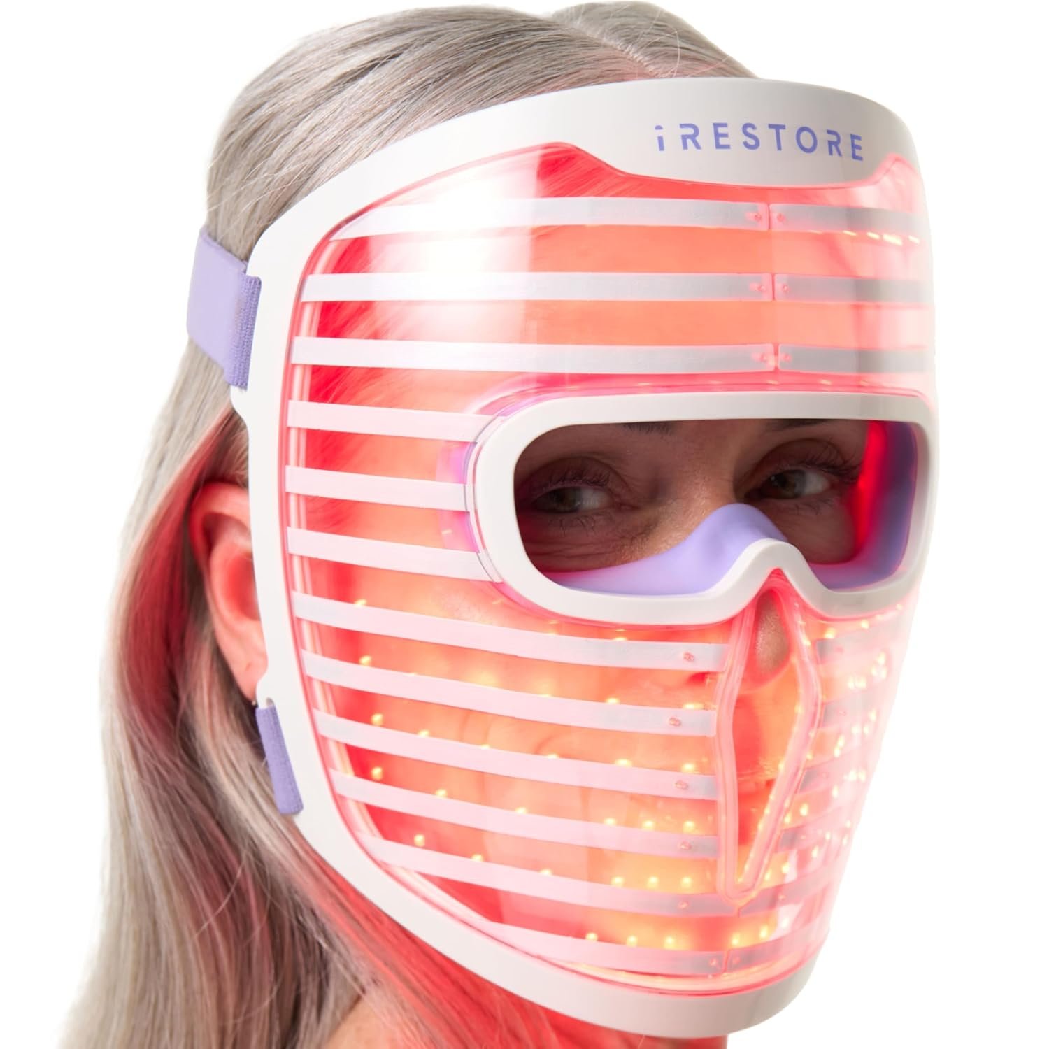 iRestore Red Light Therapy for Face, LED Face Mask for Wrinkles, 360 LEDs