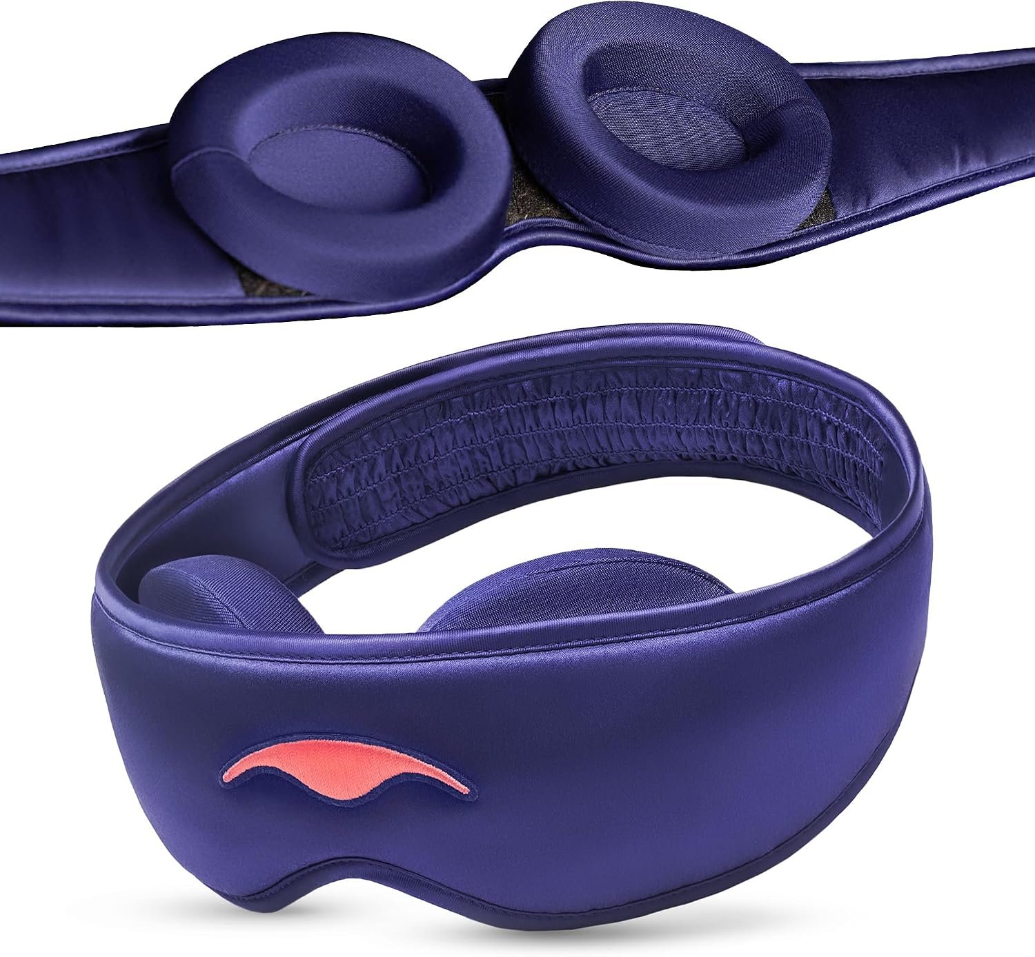 Manta Silk Sleep Mask – Premium 22 Momme Silk Eye Mask, Designed for Blackout Comfort, Breathable and Washable, Adjustable Fit (Purple)