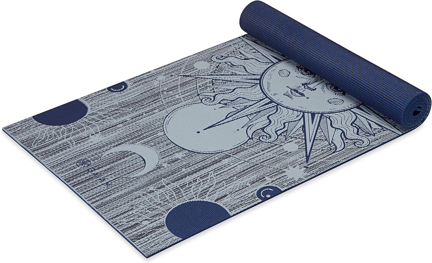 Gaiam Yoga Mat – Premium 6mm Print Reversible Extra Thick Non Slip Exercise & Fitness Mat for All Types of Yoga, Pilates & Floor Workouts (68″ x 24″ x 6mm Thick)